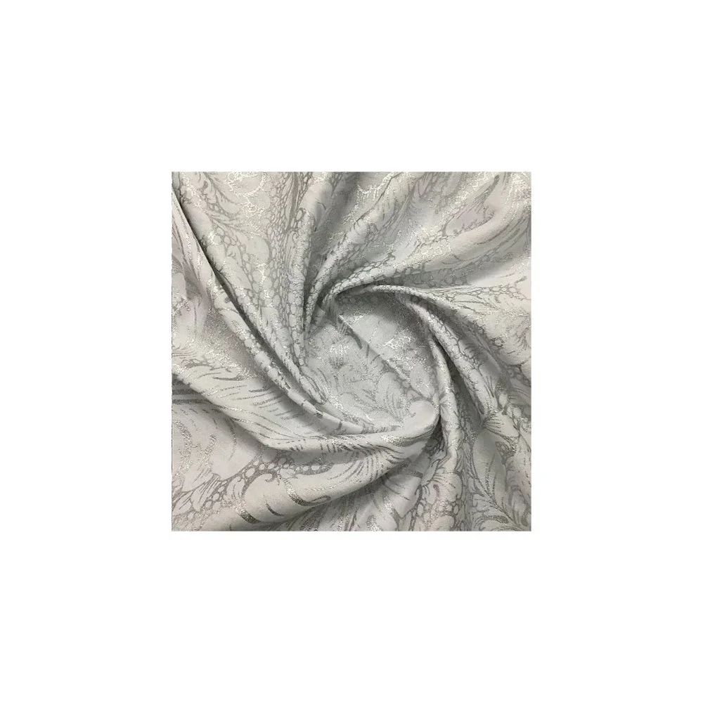 DAINTY HOME Baroque Metallic Modern Shower Curtain Silver | 70x72